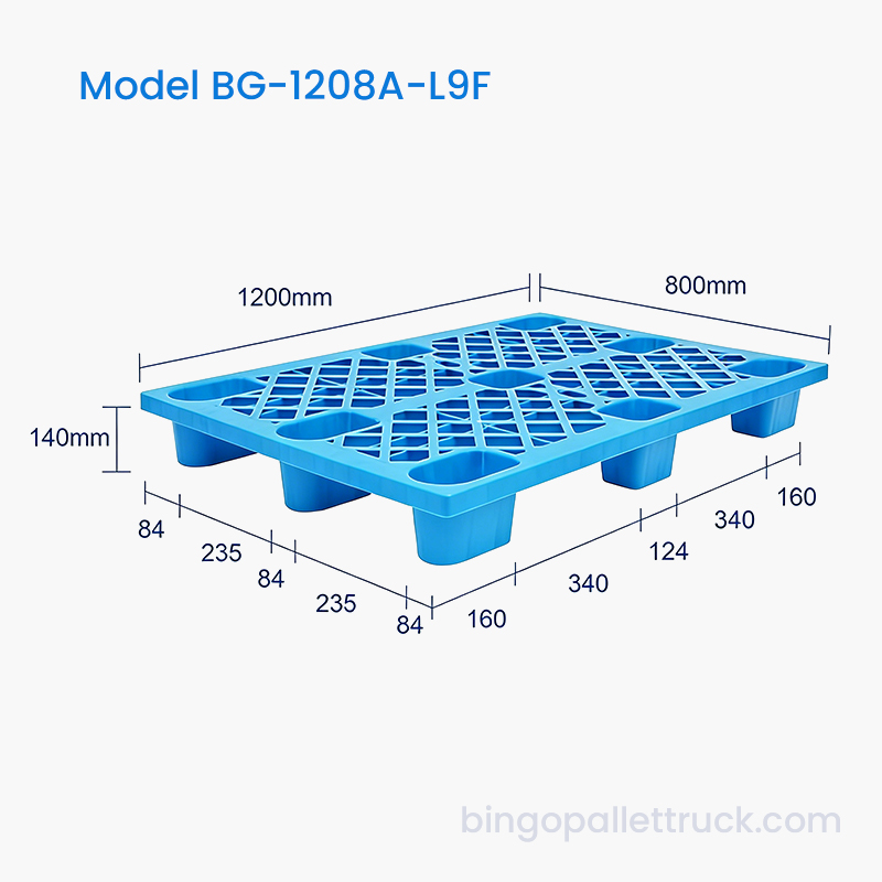 Pallet Plastik Ringan 1200x800mm untuk Gudang Runcit dan E-dagang