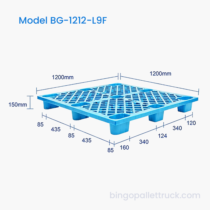 Pallet Plastik 1200x1200mm untuk Kegunaan Logistik