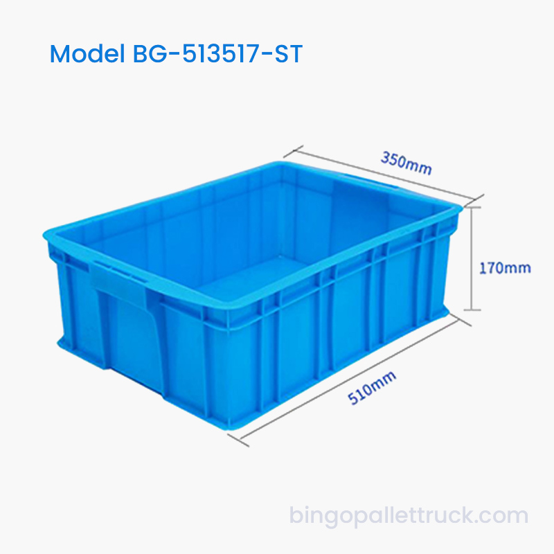 Tong Tote Plastik Boleh Bertindan 23L Tong Logistik HDPE