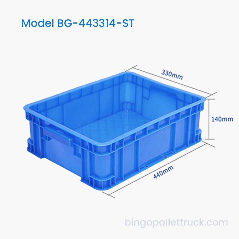 Kotak Tote Boleh Tindanan Plastik Industri 15L Tong Penyimpanan HDPE