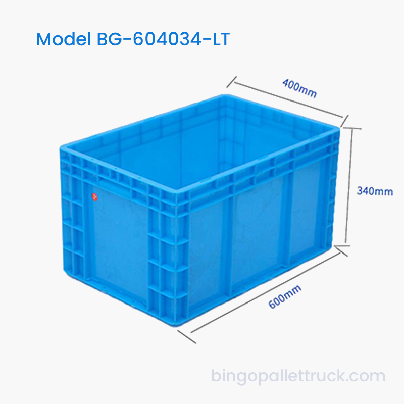 Tote Plastik Logistik Pangkalan Anti Slip 68L untuk Isih Stok Besar