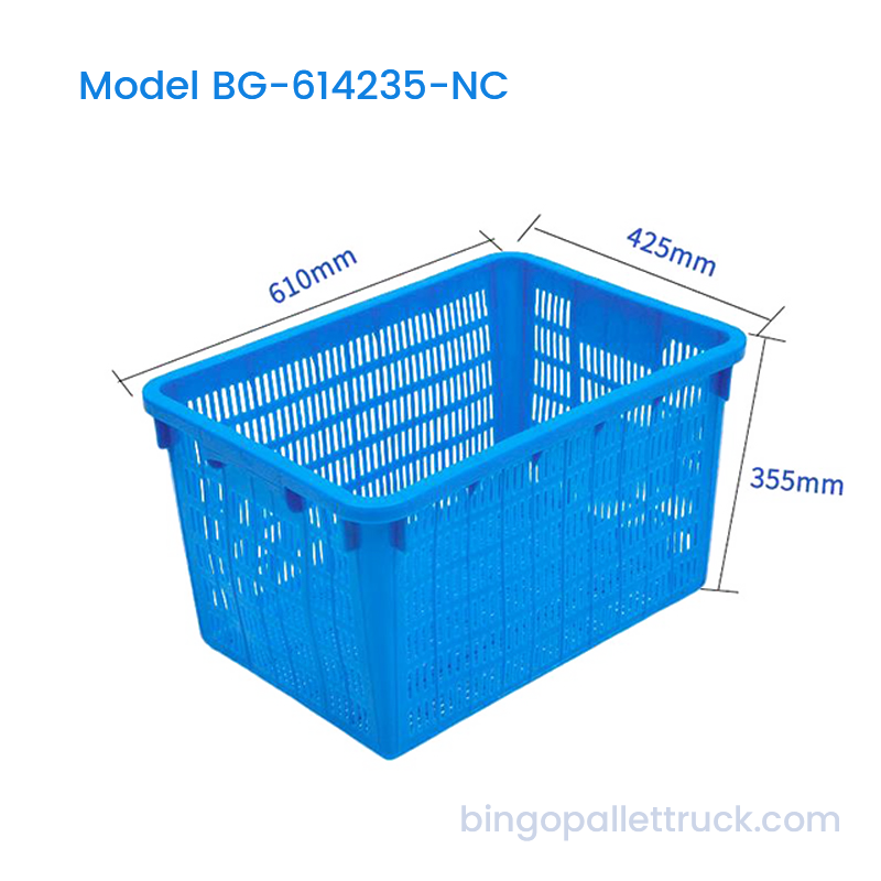 65L Nestable Plastic Crate HDPE Logistics Bakul untuk Sayuran