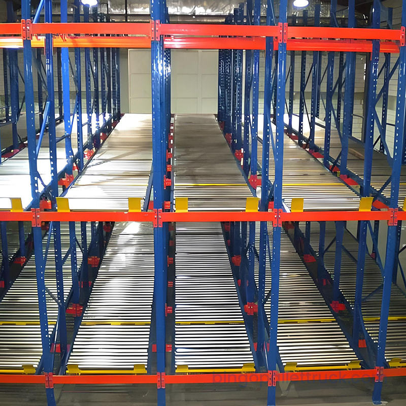 Racking Aliran Pallet Tersuai untuk Penyelesaian Penyimpanan FIFO Graviti Tugas Berat