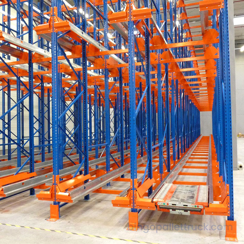Rak Pallet Ulang-alik Tersuai untuk Penyelesaian Penyimpanan Automatik Tugas Berat Pintar
