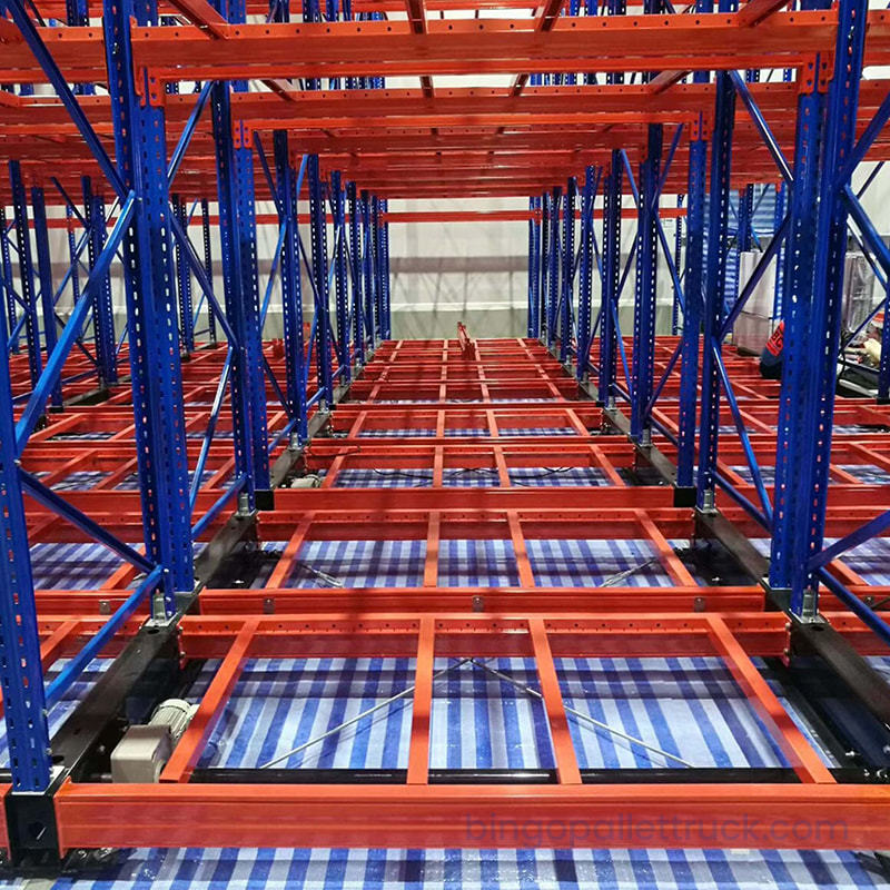 Sistem Rak Pallet Mudah Alih Tersuai untuk Storan Penjimatan Ruang Ketumpatan Tinggi